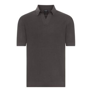 Zegna Men Cotton V-Neck Polo Shirt